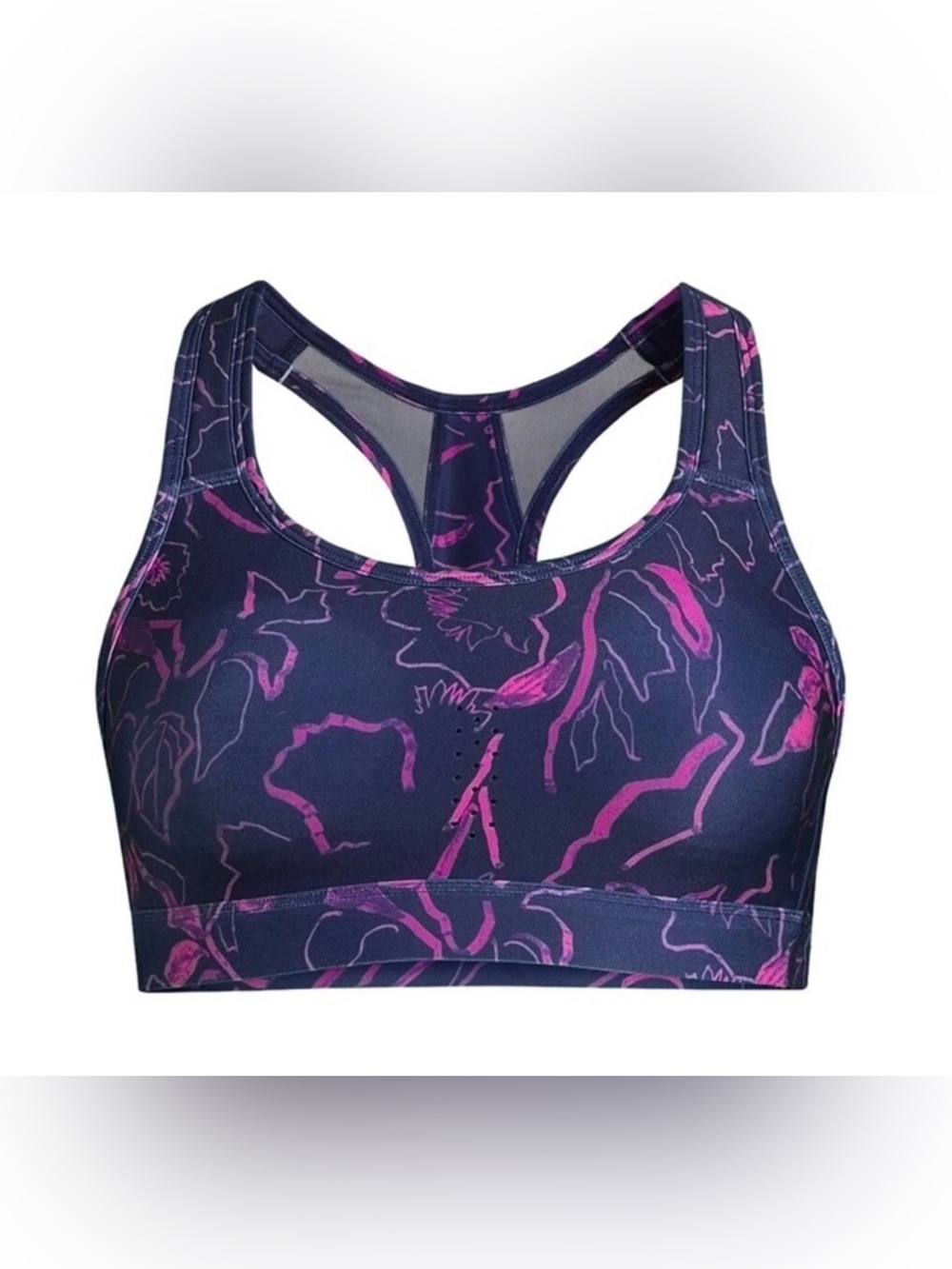 Avia size XS Navy & Pink Abstract Racerback Molded Cup Sports Bra